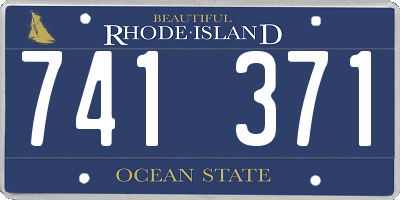 RI license plate 741371