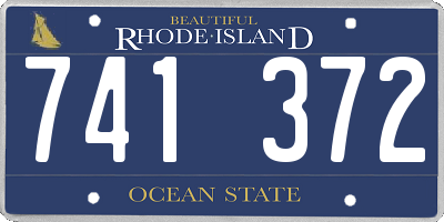 RI license plate 741372