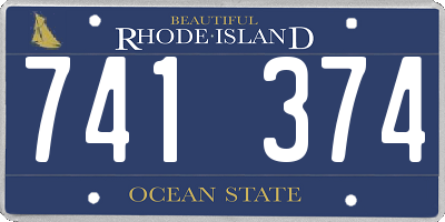 RI license plate 741374