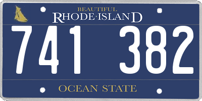 RI license plate 741382
