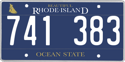 RI license plate 741383