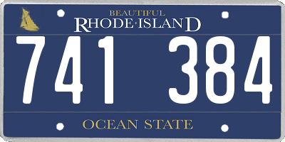 RI license plate 741384
