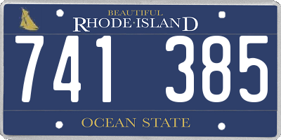 RI license plate 741385
