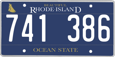 RI license plate 741386