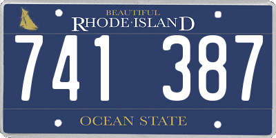 RI license plate 741387
