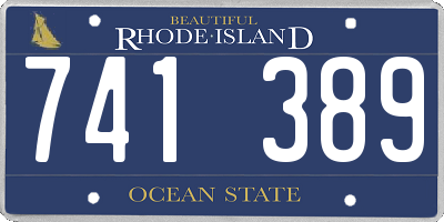 RI license plate 741389