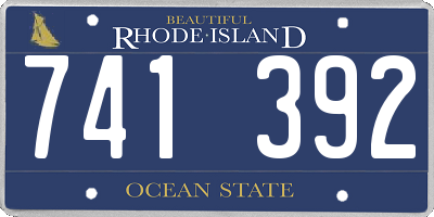 RI license plate 741392