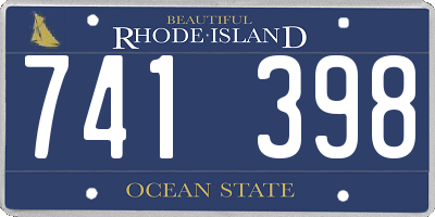 RI license plate 741398