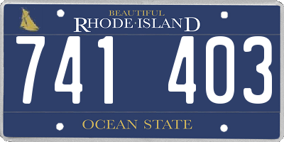 RI license plate 741403