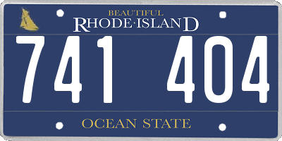 RI license plate 741404