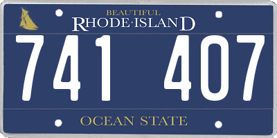 RI license plate 741407