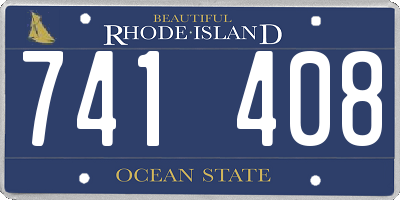 RI license plate 741408