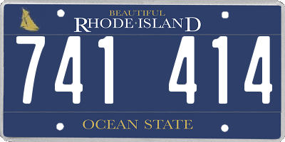 RI license plate 741414