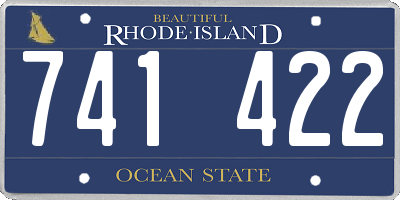 RI license plate 741422