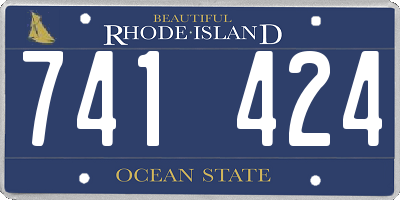 RI license plate 741424