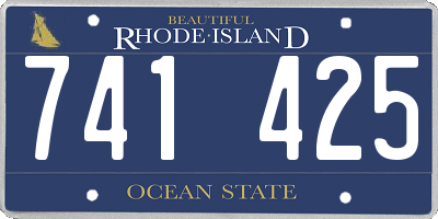 RI license plate 741425