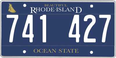 RI license plate 741427