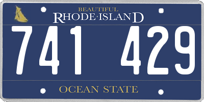 RI license plate 741429