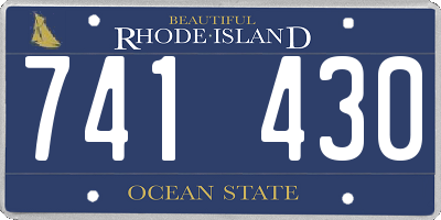 RI license plate 741430