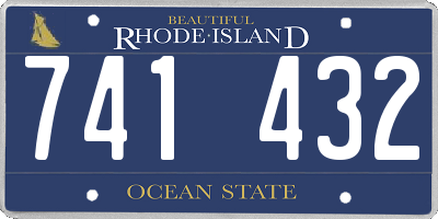 RI license plate 741432