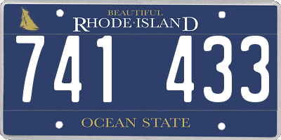 RI license plate 741433