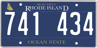 RI license plate 741434
