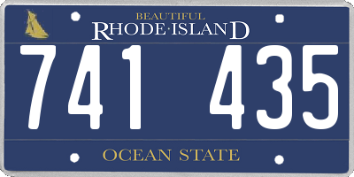 RI license plate 741435