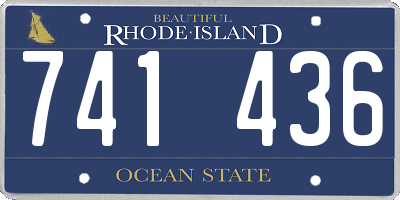 RI license plate 741436