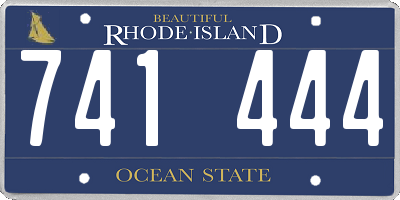 RI license plate 741444