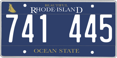 RI license plate 741445