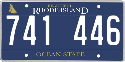 RI license plate 741446