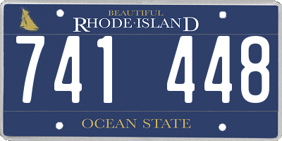 RI license plate 741448