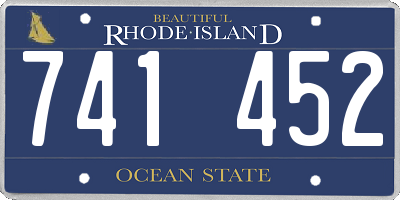 RI license plate 741452