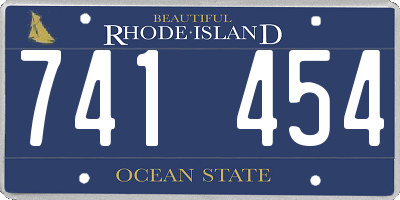 RI license plate 741454