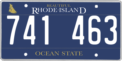 RI license plate 741463
