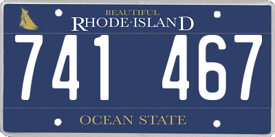 RI license plate 741467
