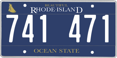 RI license plate 741471