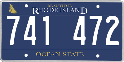 RI license plate 741472