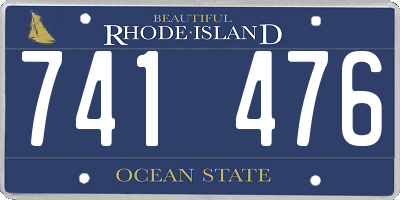 RI license plate 741476