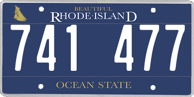 RI license plate 741477