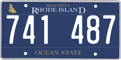 RI license plate 741487