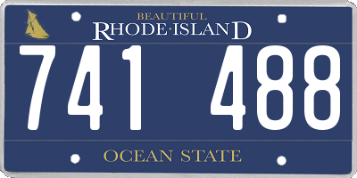 RI license plate 741488