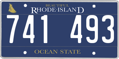 RI license plate 741493