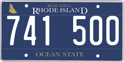 RI license plate 741500