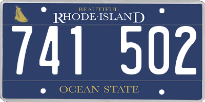 RI license plate 741502