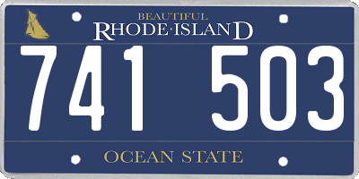 RI license plate 741503