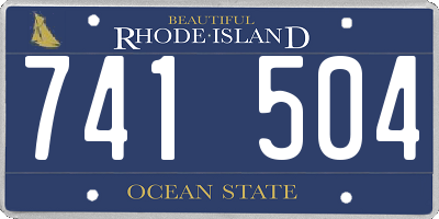 RI license plate 741504
