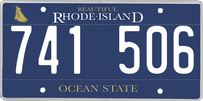 RI license plate 741506