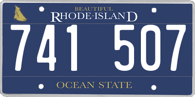 RI license plate 741507