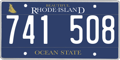 RI license plate 741508